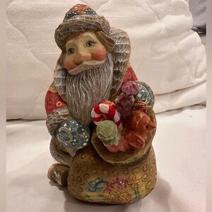 G. Debrekht Santa Figurine Christmas Night Santa Box